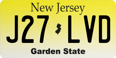 NJ license plate J27LVD