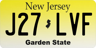 NJ license plate J27LVF