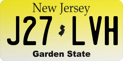 NJ license plate J27LVH