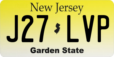 NJ license plate J27LVP