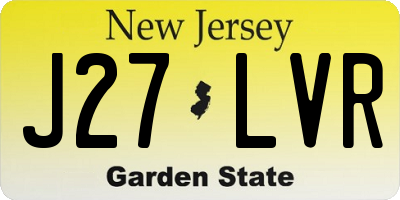 NJ license plate J27LVR