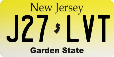 NJ license plate J27LVT