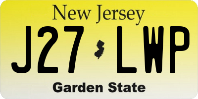 NJ license plate J27LWP