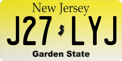 NJ license plate J27LYJ