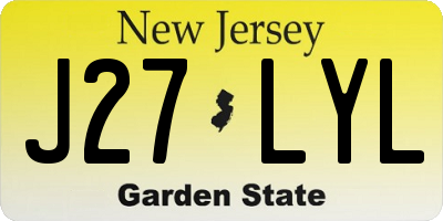 NJ license plate J27LYL