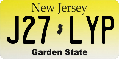 NJ license plate J27LYP