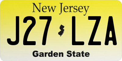 NJ license plate J27LZA