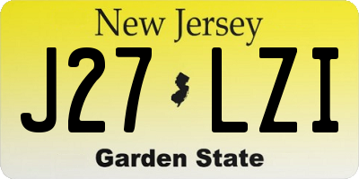 NJ license plate J27LZI