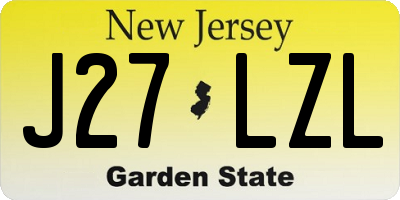 NJ license plate J27LZL