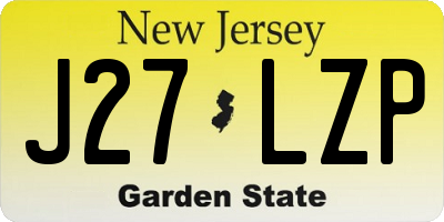 NJ license plate J27LZP