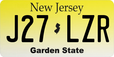 NJ license plate J27LZR