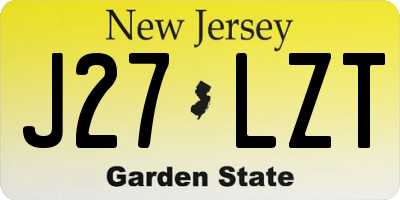 NJ license plate J27LZT