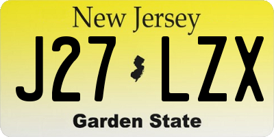 NJ license plate J27LZX