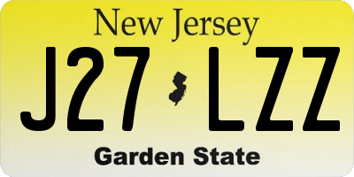 NJ license plate J27LZZ