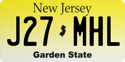 NJ license plate J27MHL