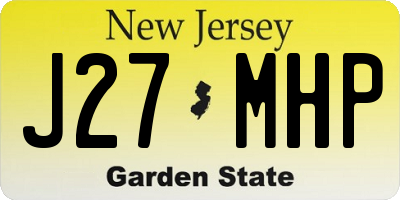 NJ license plate J27MHP