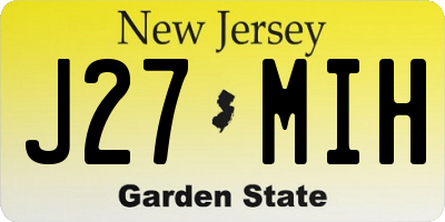 NJ license plate J27MIH