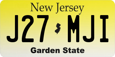 NJ license plate J27MJI