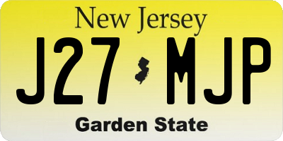 NJ license plate J27MJP