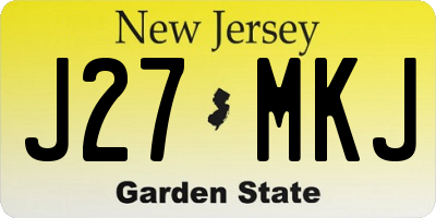 NJ license plate J27MKJ