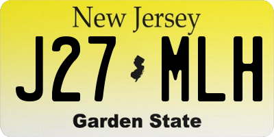 NJ license plate J27MLH