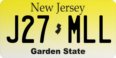 NJ license plate J27MLL