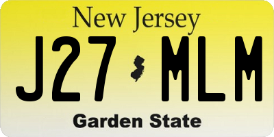 NJ license plate J27MLM