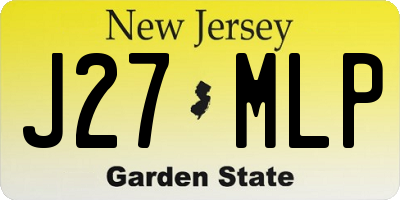 NJ license plate J27MLP