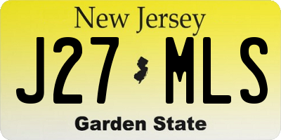 NJ license plate J27MLS