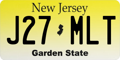 NJ license plate J27MLT