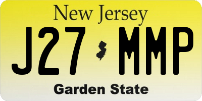 NJ license plate J27MMP