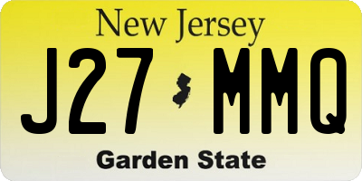 NJ license plate J27MMQ