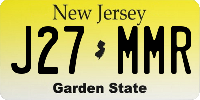 NJ license plate J27MMR