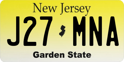NJ license plate J27MNA