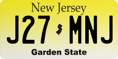 NJ license plate J27MNJ