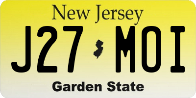 NJ license plate J27MOI
