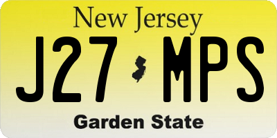 NJ license plate J27MPS