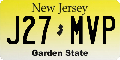NJ license plate J27MVP
