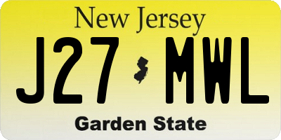 NJ license plate J27MWL