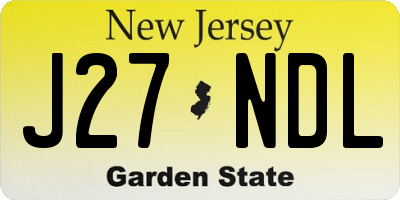 NJ license plate J27NDL