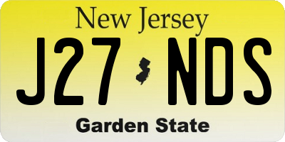 NJ license plate J27NDS