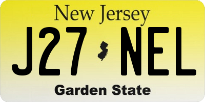 NJ license plate J27NEL