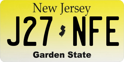 NJ license plate J27NFE