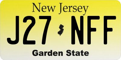 NJ license plate J27NFF