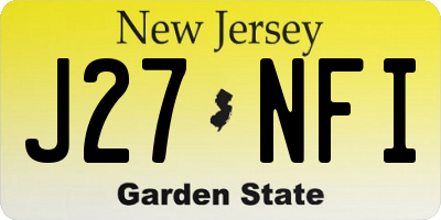 NJ license plate J27NFI