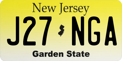 NJ license plate J27NGA