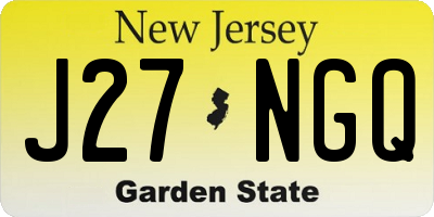 NJ license plate J27NGQ
