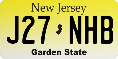NJ license plate J27NHB