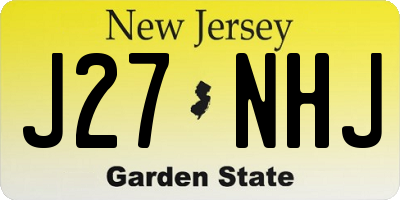 NJ license plate J27NHJ