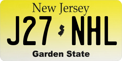 NJ license plate J27NHL